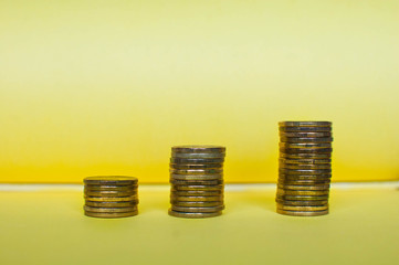 Piles of coins