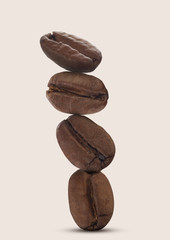 Fototapeta premium Coffee beans in equilibrium