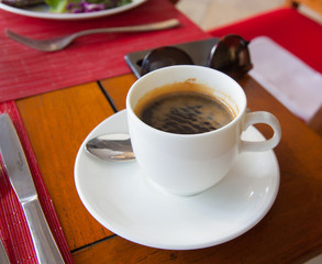 Happy breakfast of coffee