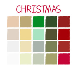 Christmas Classic Tone Colors. Palette Scheme Vintage Colors. without Code. Vector Illustration