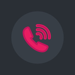 phone line icon, telephone call