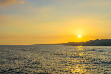 Sunrise on the Baltic sea in the summer