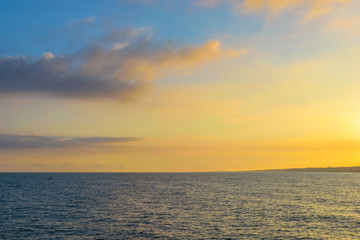 Sunrise on the Baltic sea in the summer