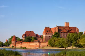 Tissu par mètre Château Malbork Castle at Nogat River in Poland
