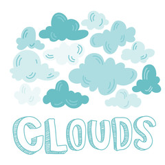 Cute vector clouds 