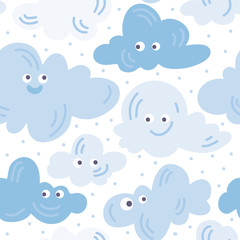 Fototapeta na wymiar Seamless clouds pattern