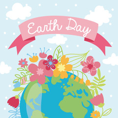 Eco Friendly, green energy concept, cute vector illustration. Save the planet postcard.  Earth Day and world environment day banner set