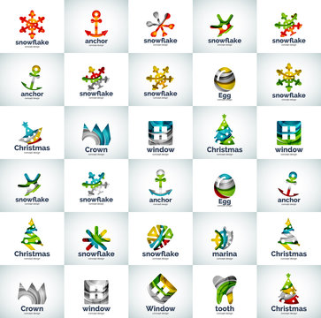 Vector abstract business logo collection