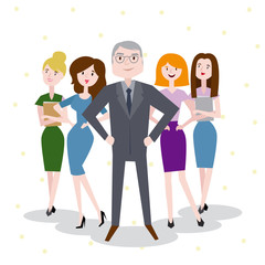 Fototapeta premium characters of office team, business people