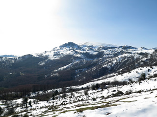landscape in the mountains of basque country