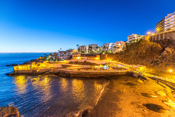 Fototapeta premium Puerto de Santiago coastline at sunset, Tenerife