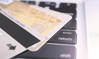 Closeup credit card finance and banking concept for background.