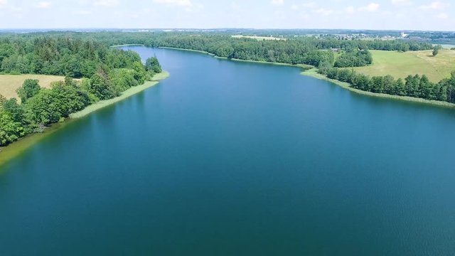 beautiful lake aerial view