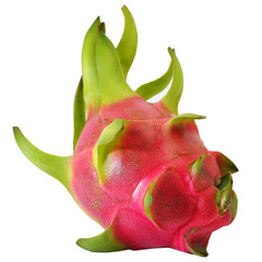 Dragon fruit, Pitaya, Hylocereus undatus (Haw) Britt. Rose. isolate background 