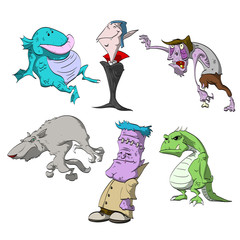 Naklejka premium Monster illustrations set.