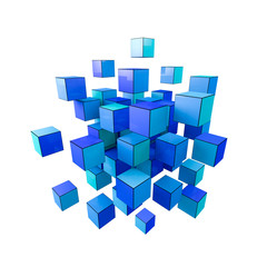 Blue cubes