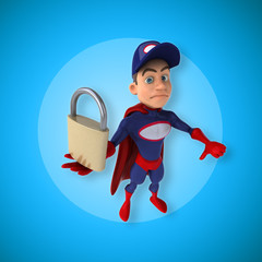 Fun superhero - 3D Illustration