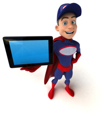 Fun superhero - 3D Illustration