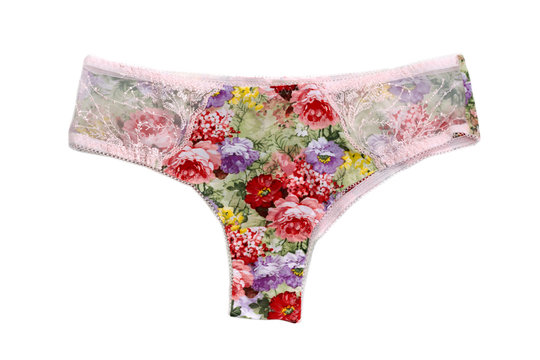 Cotton panties with a floral pattern