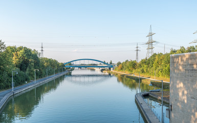 Main-Donau-Kanal, Blick von der Schleuse Kriegenbrunn