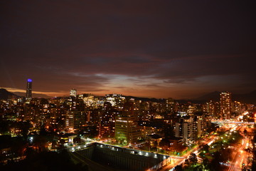 Obraz premium Amazing sunset in Santiago Chile