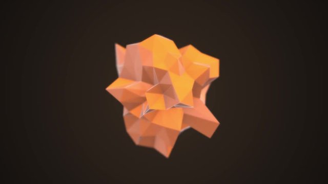 Abstract orange shape morphing with depth of field