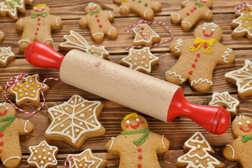 Various Christmas gingerbread