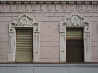 Fototapeta na wymiar Two windows with ornaments