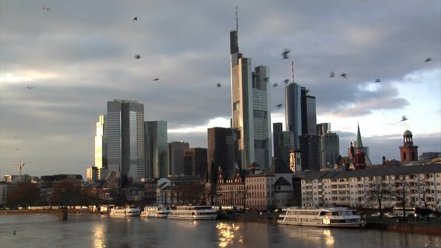 Frankfurt Germany Skyline Bank Stock exchange
