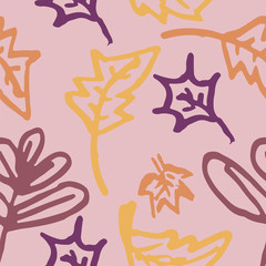 autumn leaves seamless pattern