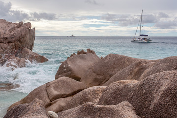 Fototapeta na wymiar paysage des Seychelles