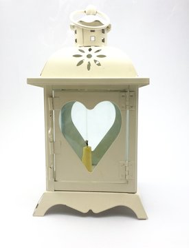 Ramadan lantern on white background
