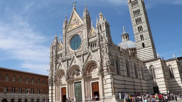 Santa Maria Assunta Cathedral at Piazza del Duomo in Siena, Tuscany Italy 