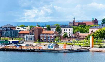 Foto op Canvas Buildings at the waterfront in Oslo © Leonid Andronov
