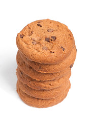 Oatmeal cookies with chocolate