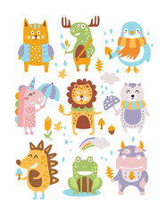 Animal Woodland Autumn Vector