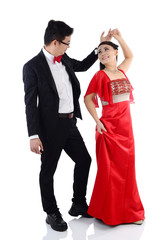 Asian wedding couple