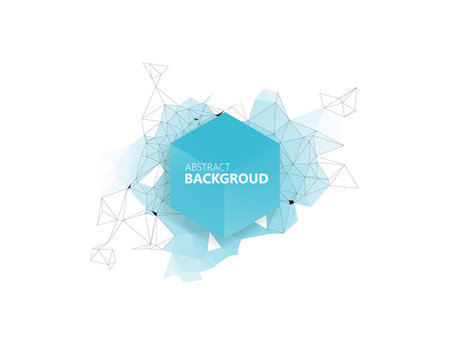 Abstract Design, Hexagon Background. Vector backdrop illustration on white. Isolated.


