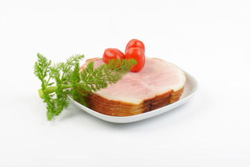 stack of ham slices
