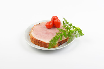 stack of ham slices