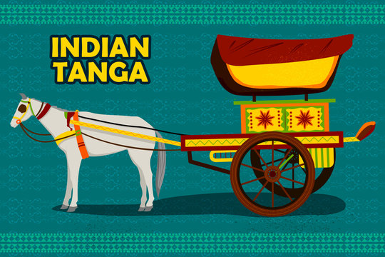 Indian Horse Chariot representing colorful India