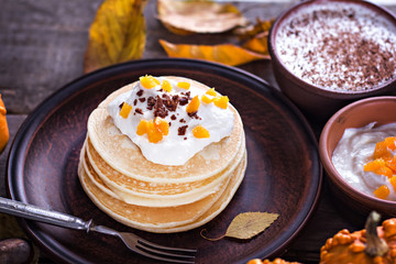 Pancake with pumpkin