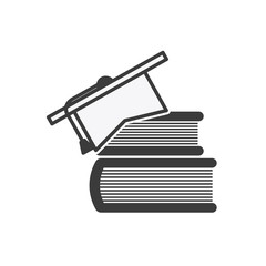 textbook with education icon vector illustration design