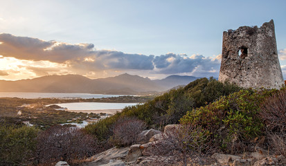 Tramonto a Villasimius, Sardegna, Italia
