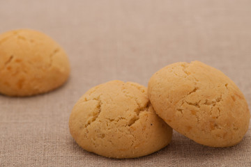 oatmeal cookies light brown circular shape