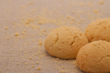 oatmeal cookies light brown circular shape