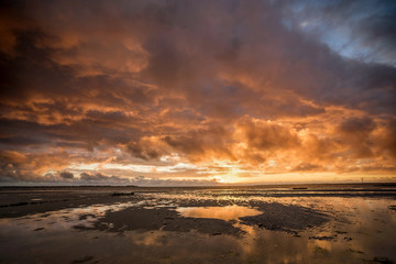 Sonnenuntergang an der Nordsee