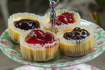 Blueberry and strawberry cheese cake