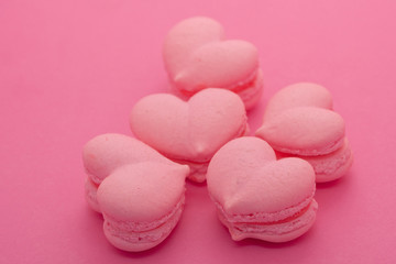 cookies in the shape of hearts pink