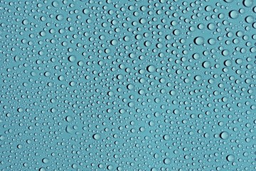Blue water drops background